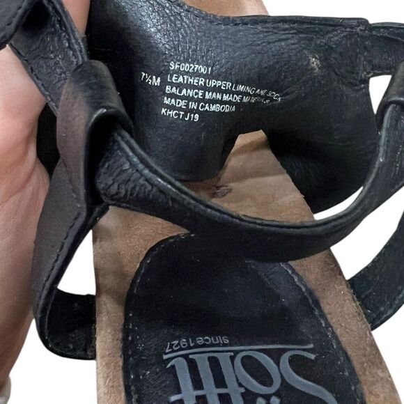 Sofft Black Leather Block Heel Melina Sandals 7.5 - Picture 7 of 7